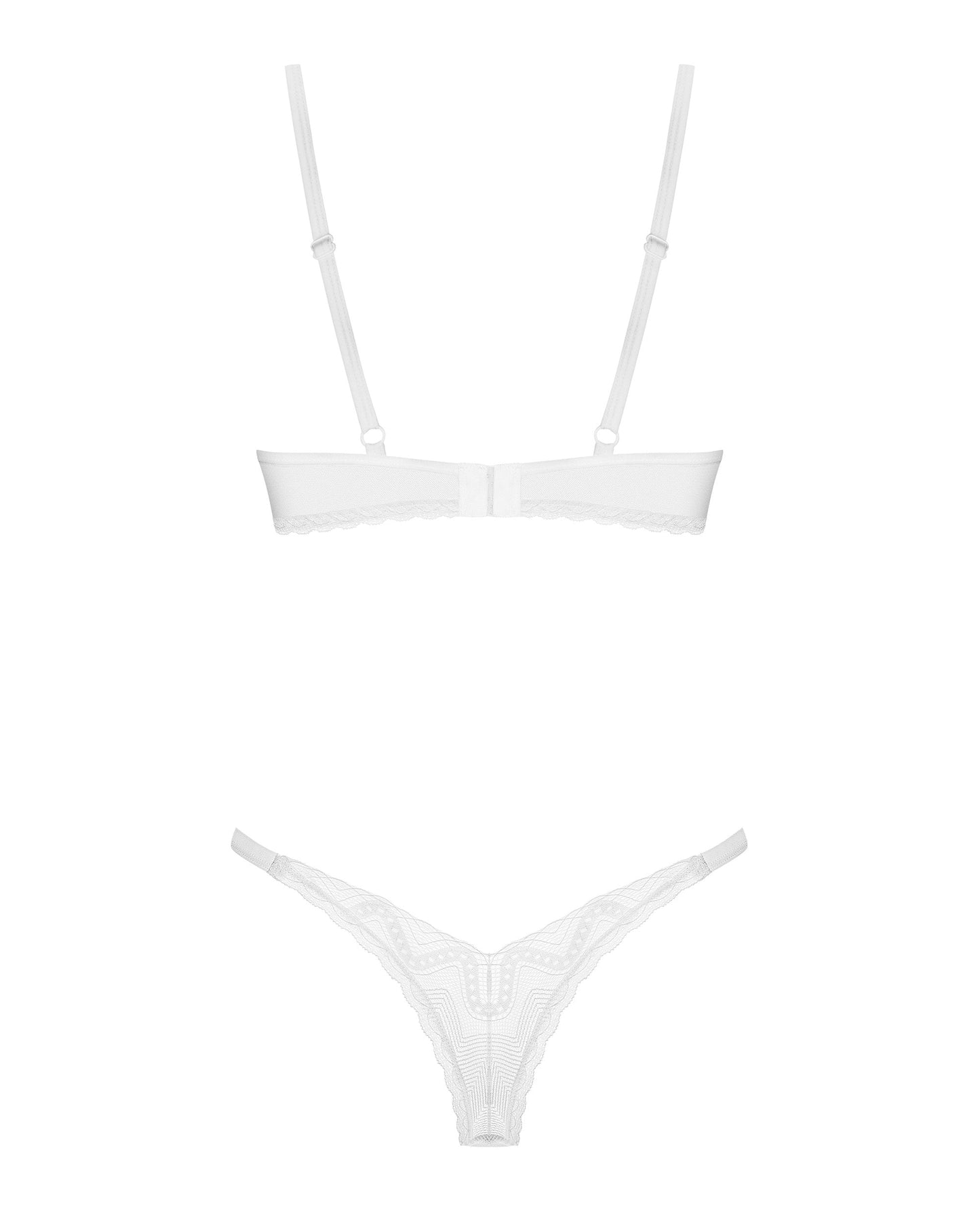 Sexy Sheer Demi Bra & Thong Panty Obsessive Alissium