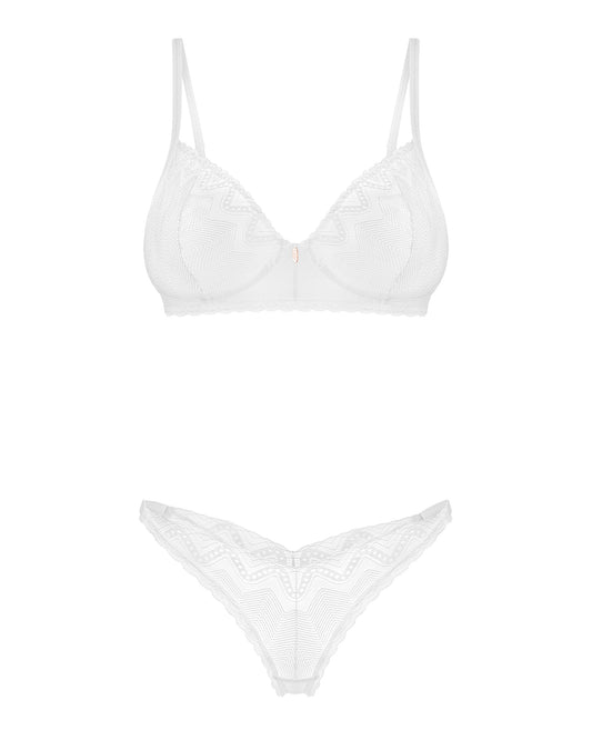 Sexy Sheer Demi Bra & Thong Panty Obsessive Alissium
